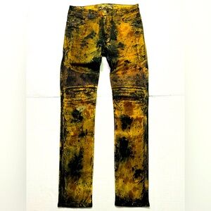 New Men's ROBIN'S JEAN sz 30 Motard Slim Coated Jeans